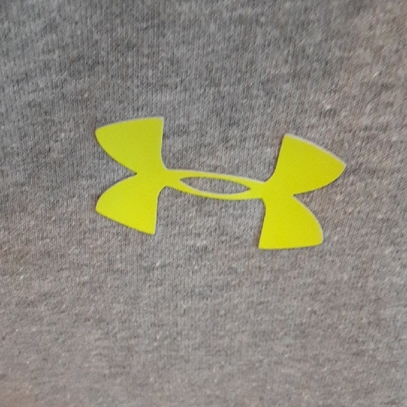 Under Armour Kids Gray and Yellow Hoodie - Picture 2 of 3